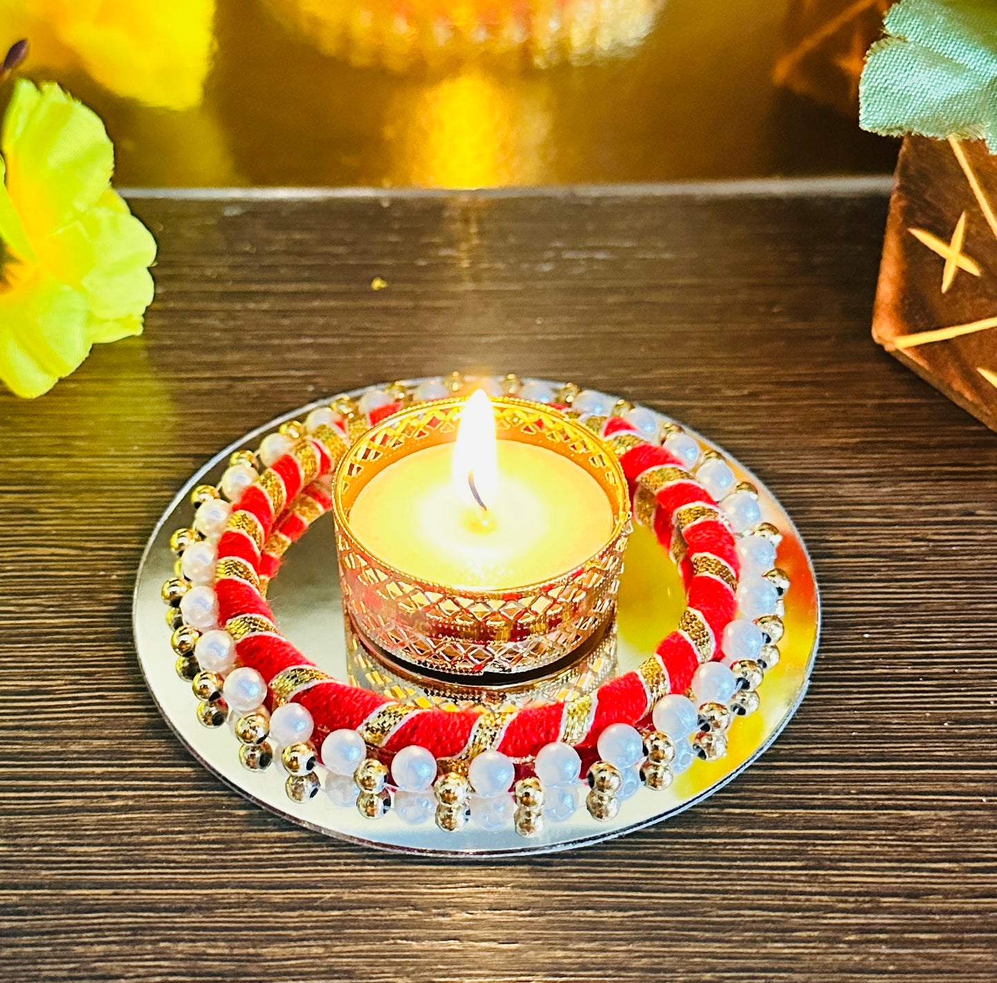 GleamGlow Tealight Holder-set of 2