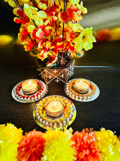 GleamGlow Tealight Holder-set of 2