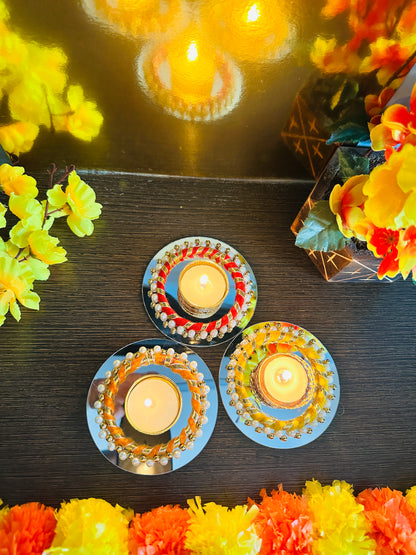 GleamGlow Tealight Holder-set of 2